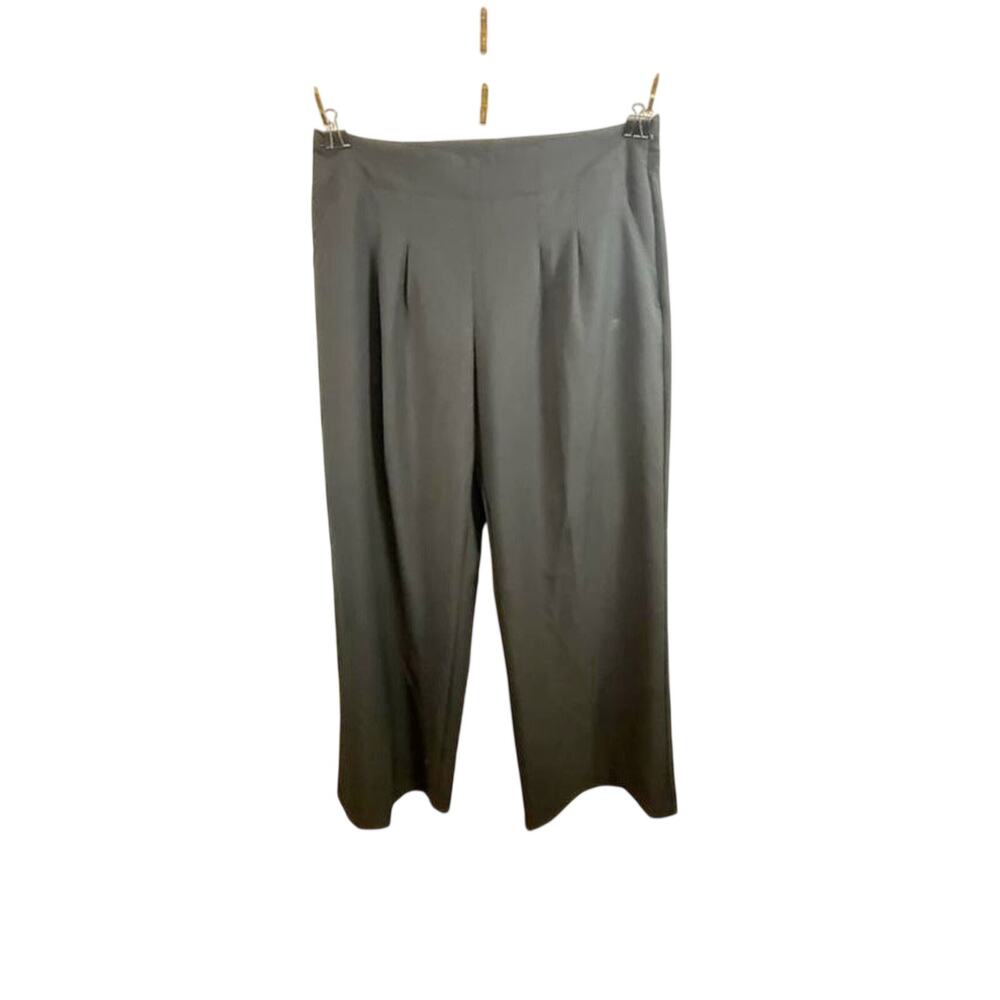 Cato Woman Dress Pants Womens Plus Size 18W XL Black Pleated Wide Leg Business